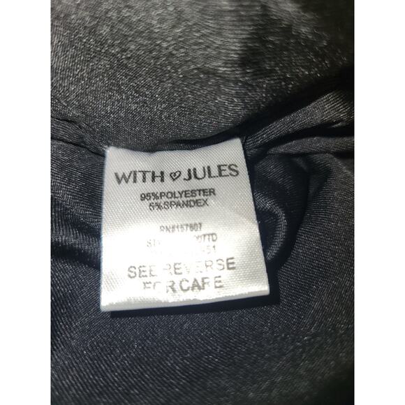 NWT With Jules Girls Ruched Black Dance Formal M - Picture 5 of 10